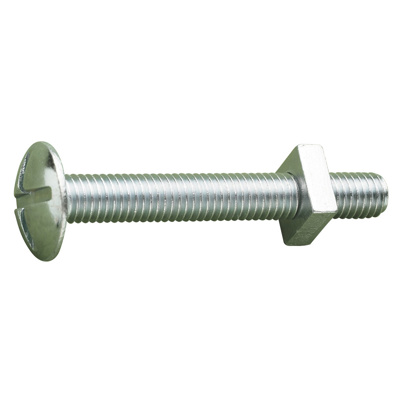 M5 x 12 Roofing Bolts & Nuts Zinc Plated (METALMATE)