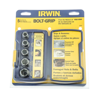 5Pce Bolt Grip Fastener Remover Base Set Irwin Cat-10504634