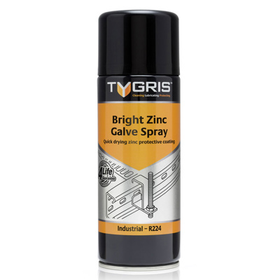 Bright Zinc Galvanising Spray Tygris R224 400ml