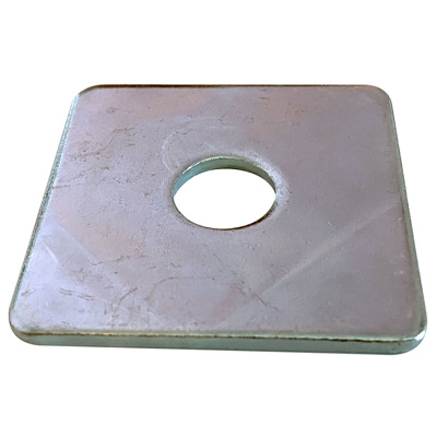 1.1/2 X 5/16 X 1/8 Sq Plate Washer 40 X 40 X 3 M8 BS3410 Zinc Plated